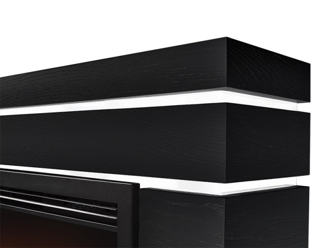 Портал Firelight Moderno 25 шпон чёрный дуб